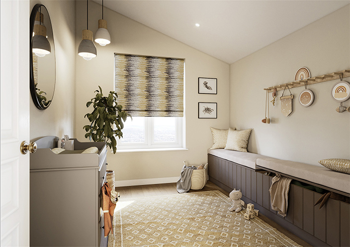 Highbury, Ochre - Roman Blind - Image 7